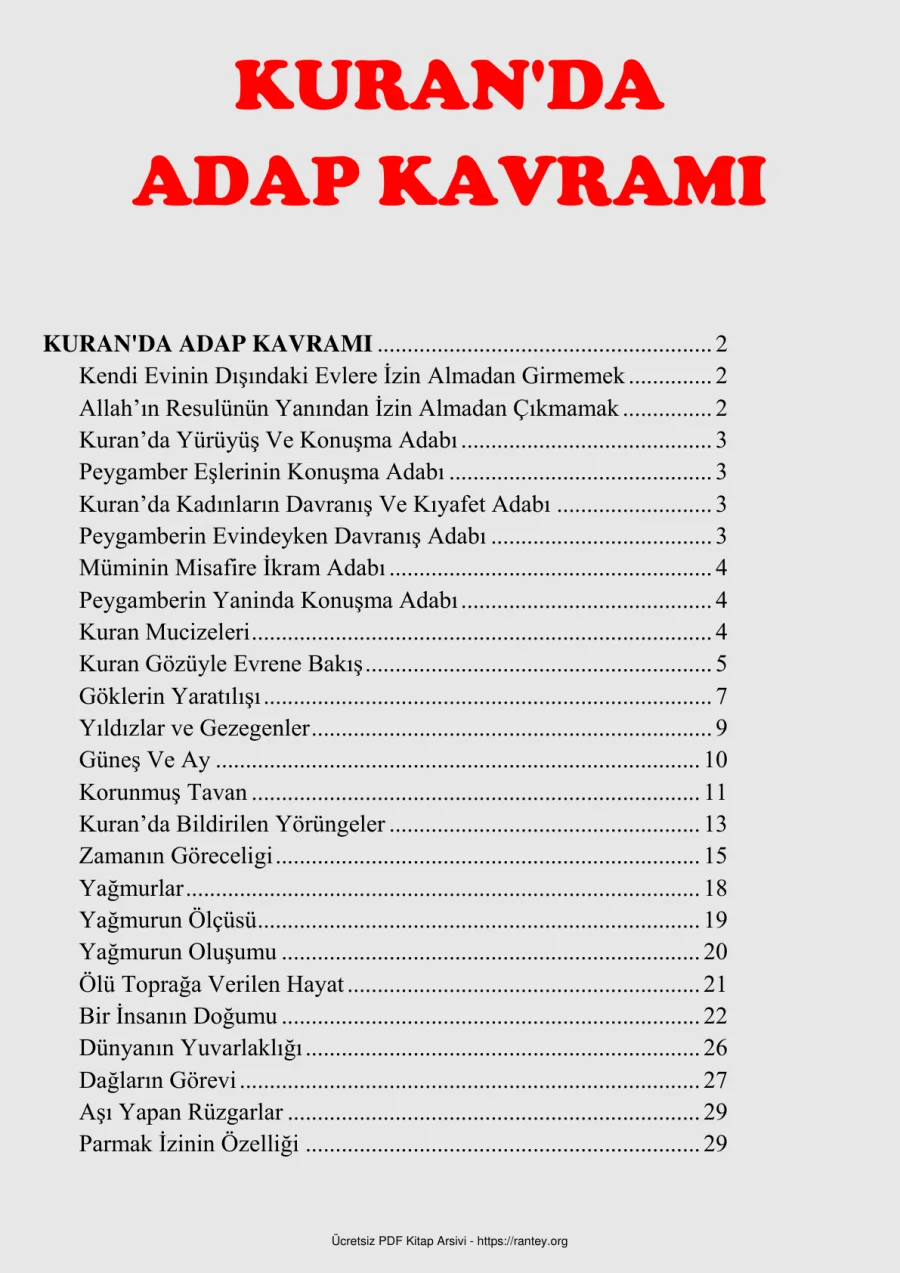 KURANDA ADAP KAVRAMI Ebu Abdulmumin Tekin Mıhçı kapak görseli