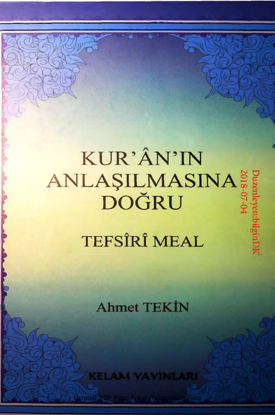Kuranin Anlasilmasina Dogru Tefsir Meal kapak görseli