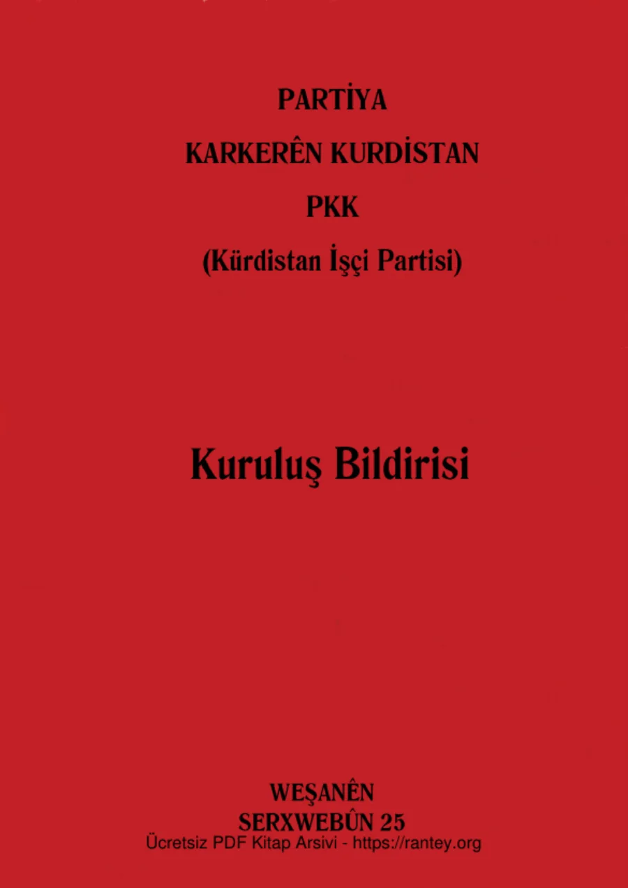 Kuruluş Bildirgesi kapak görseli