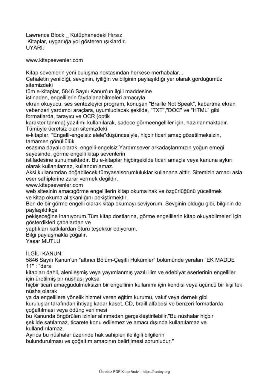 Kutuphanedeki Hirsiz kapak görseli