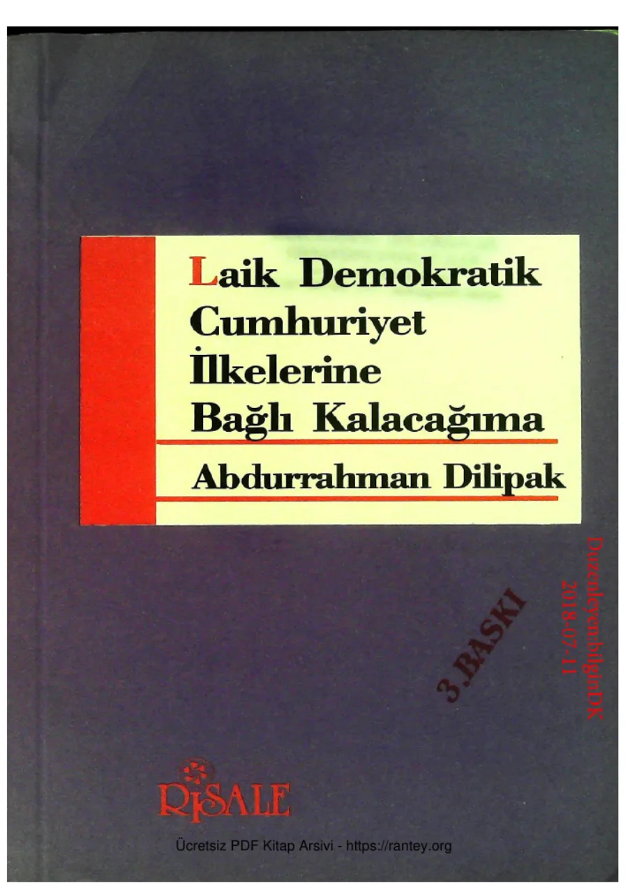 Laik Demoktratik Cumhuriyet Ilkelerine Bagli Kalacagima kapak görseli
