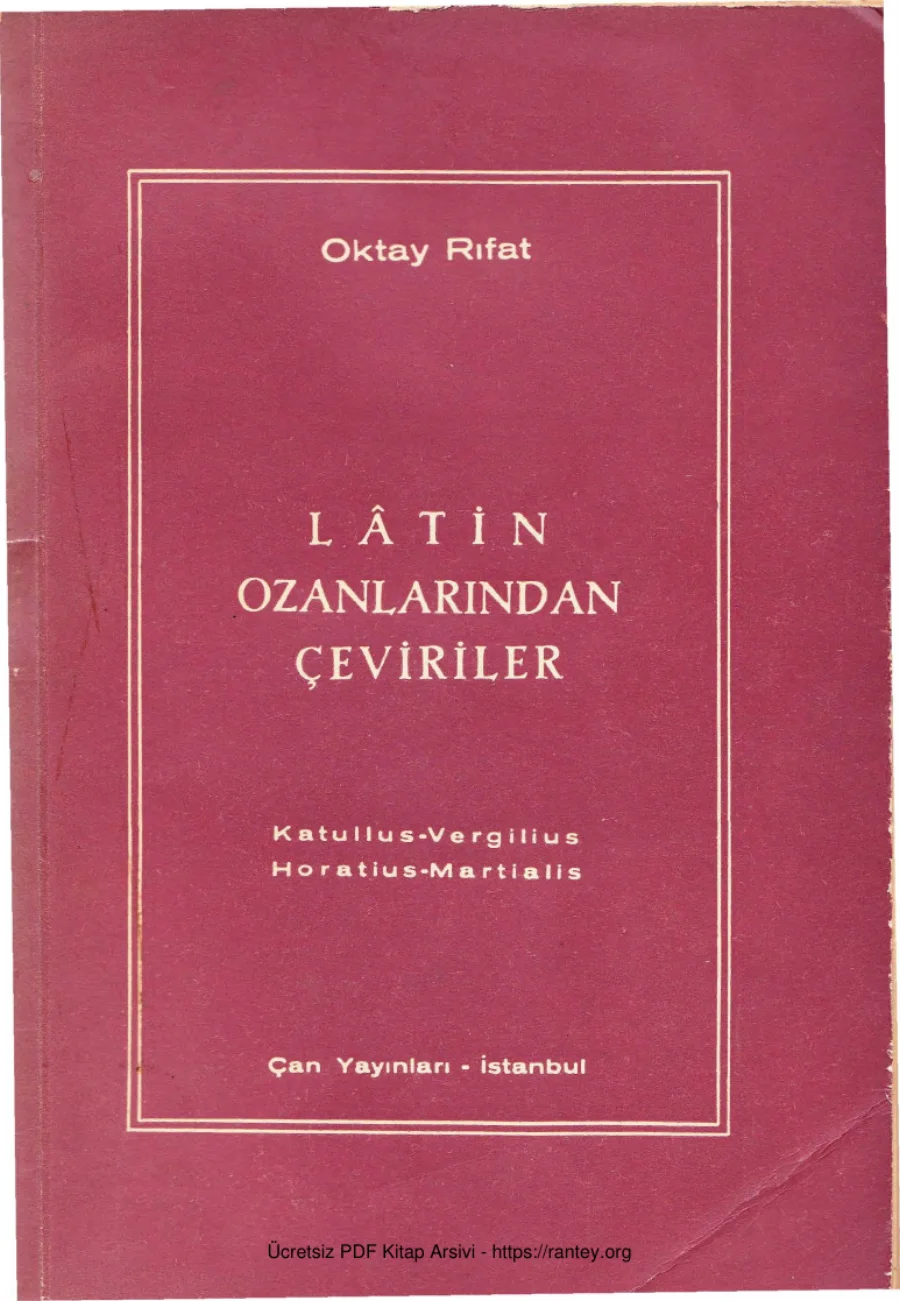 Latin Ozanlarından Çeviriler kapak görseli