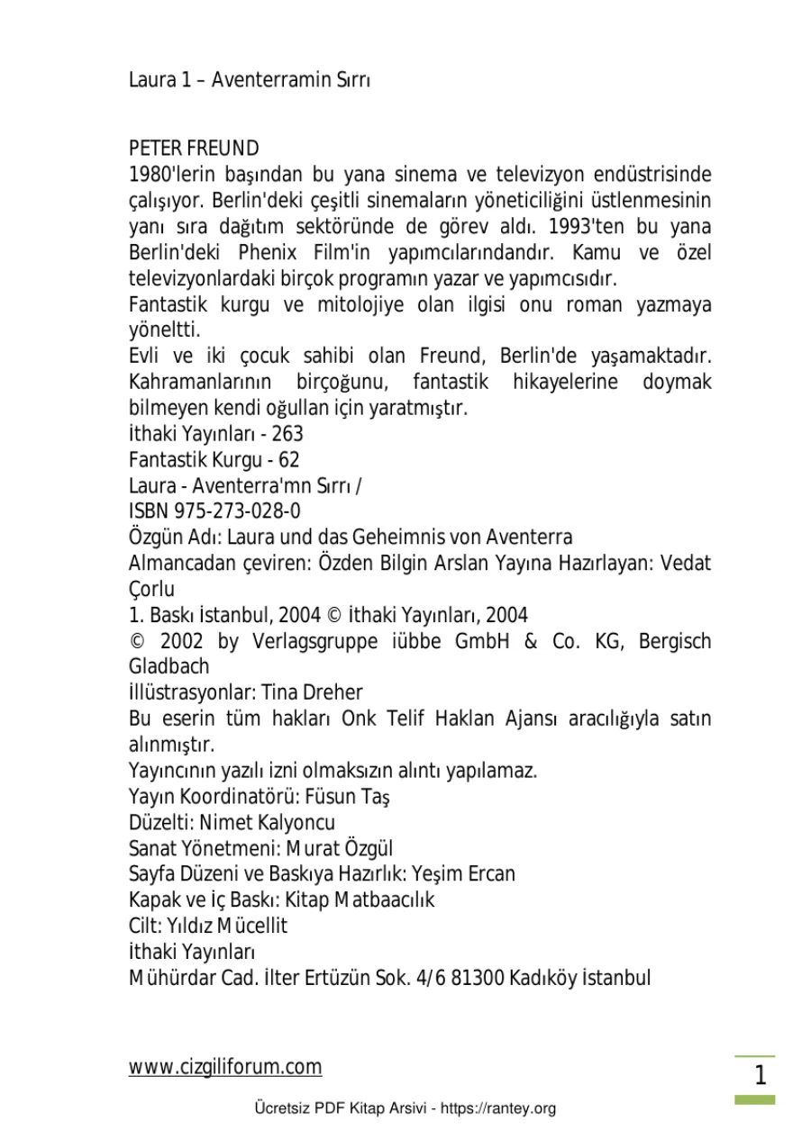 Laura 1 kapak görseli