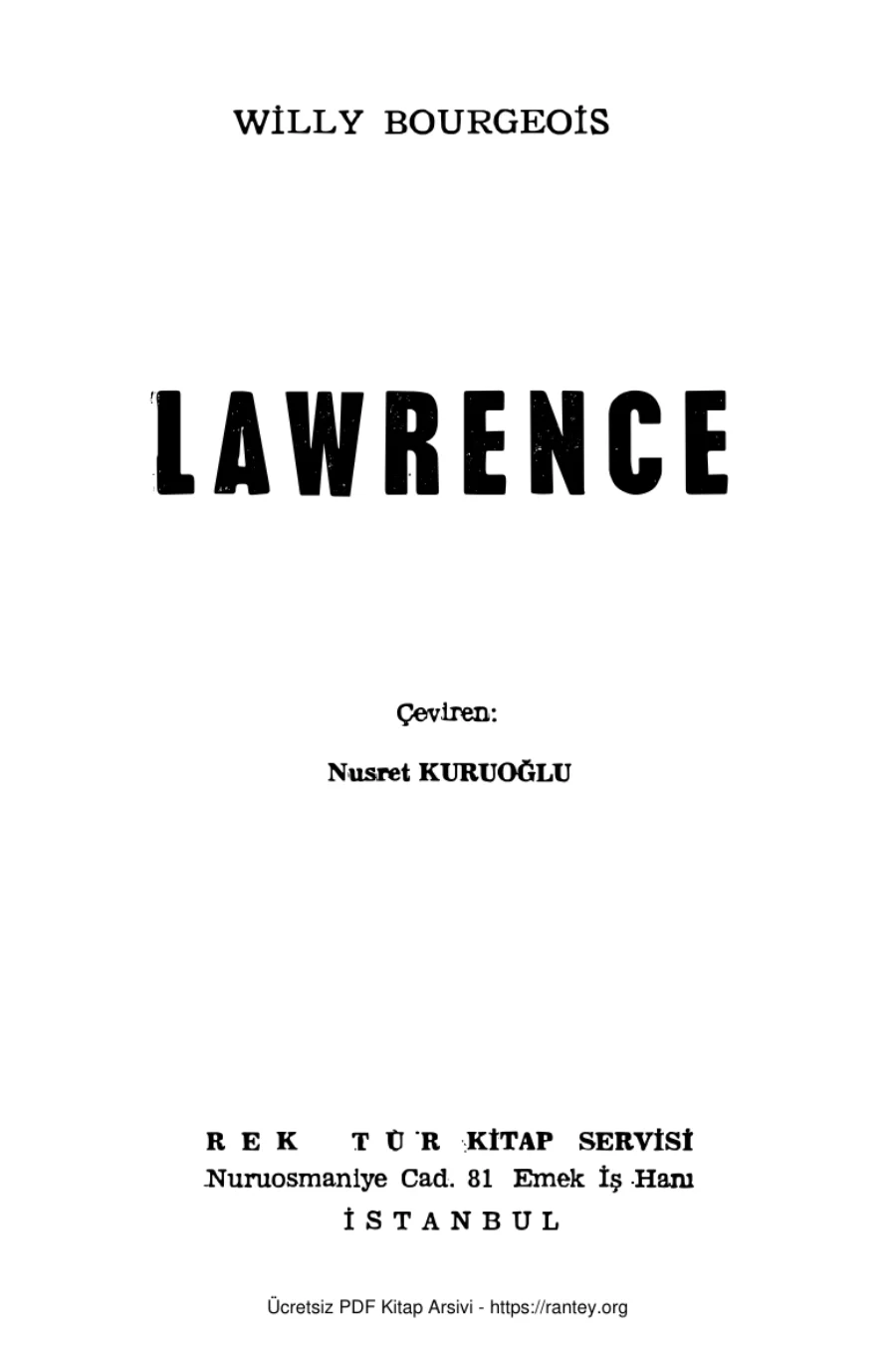 Lawrence trc Nusret Kuruoğlu kapak görseli