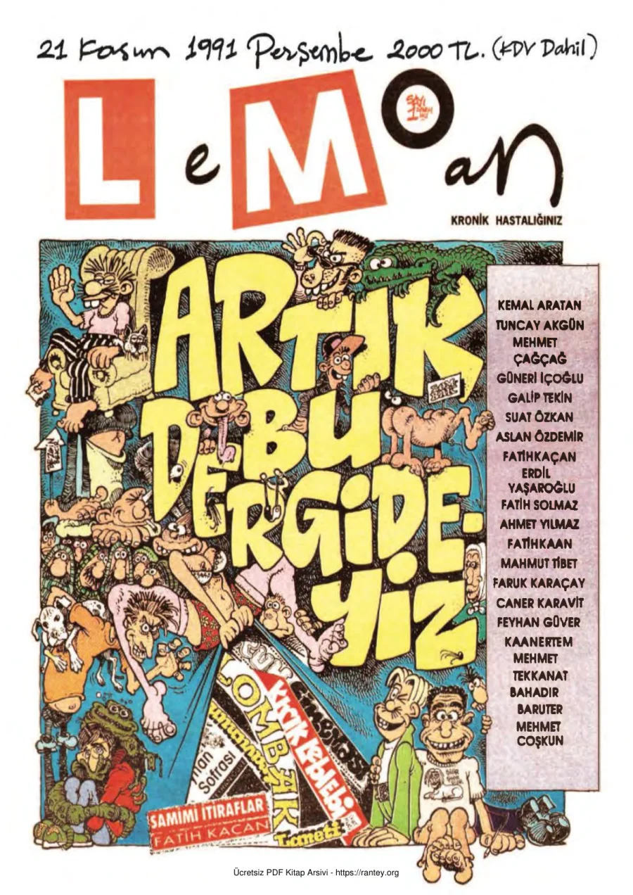 LeMan 1991 Nostalji Kasım 21 kapak görseli