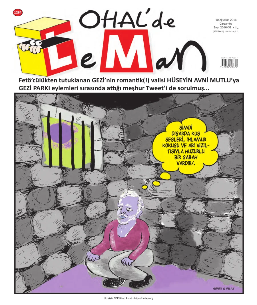 LeMan 2016 Cilt 100 Sayı 1284 1294 kapak görseli