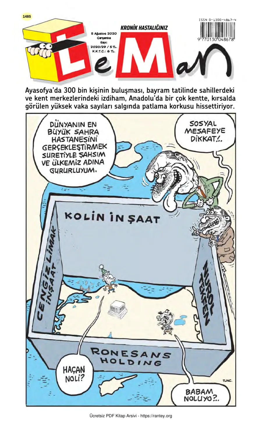 LeMan 2020 Sayı 1485 kapak görseli