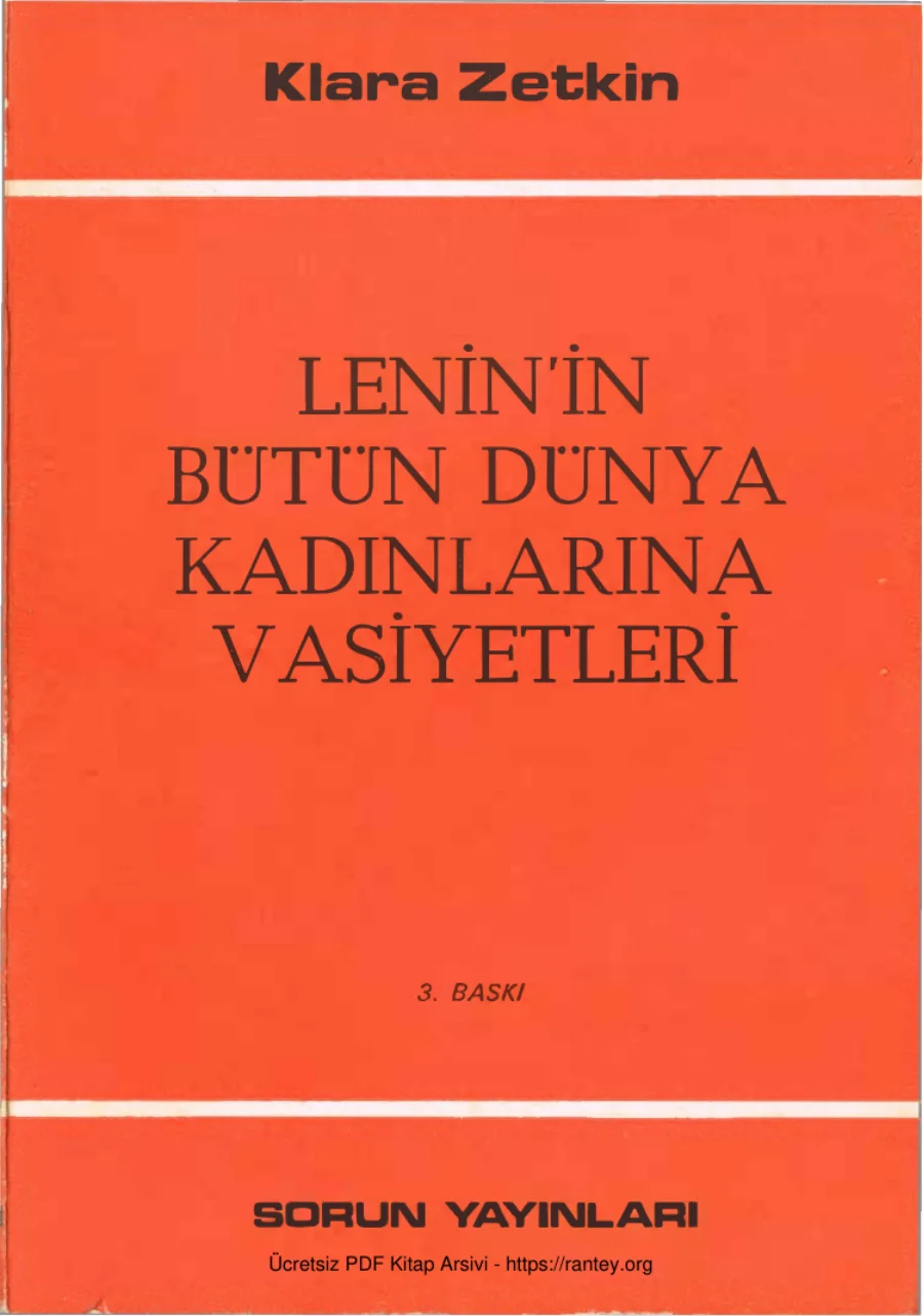 Lenin'in Bütün Dünya Kadınlarına Vasiyetleri kapak görseli
