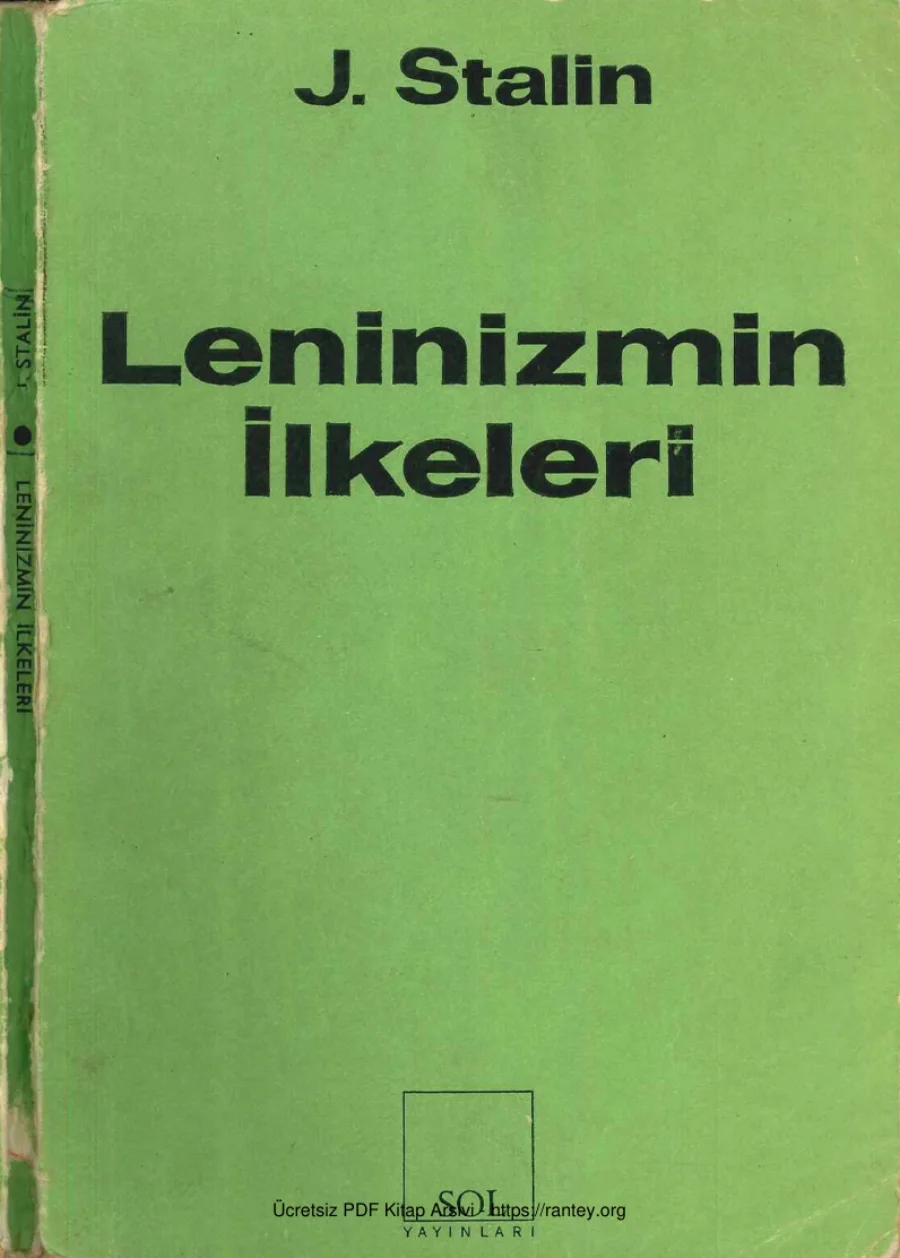 Leninizmin İlkeleri kapak görseli