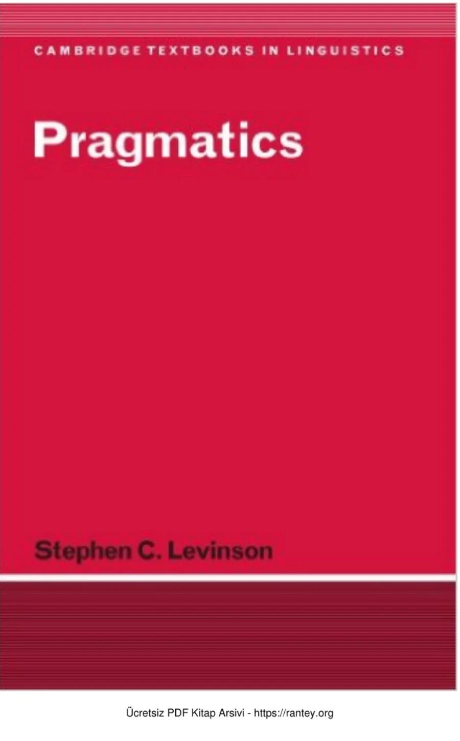 Levinson Pragmatics Cambridge Press kapak görseli