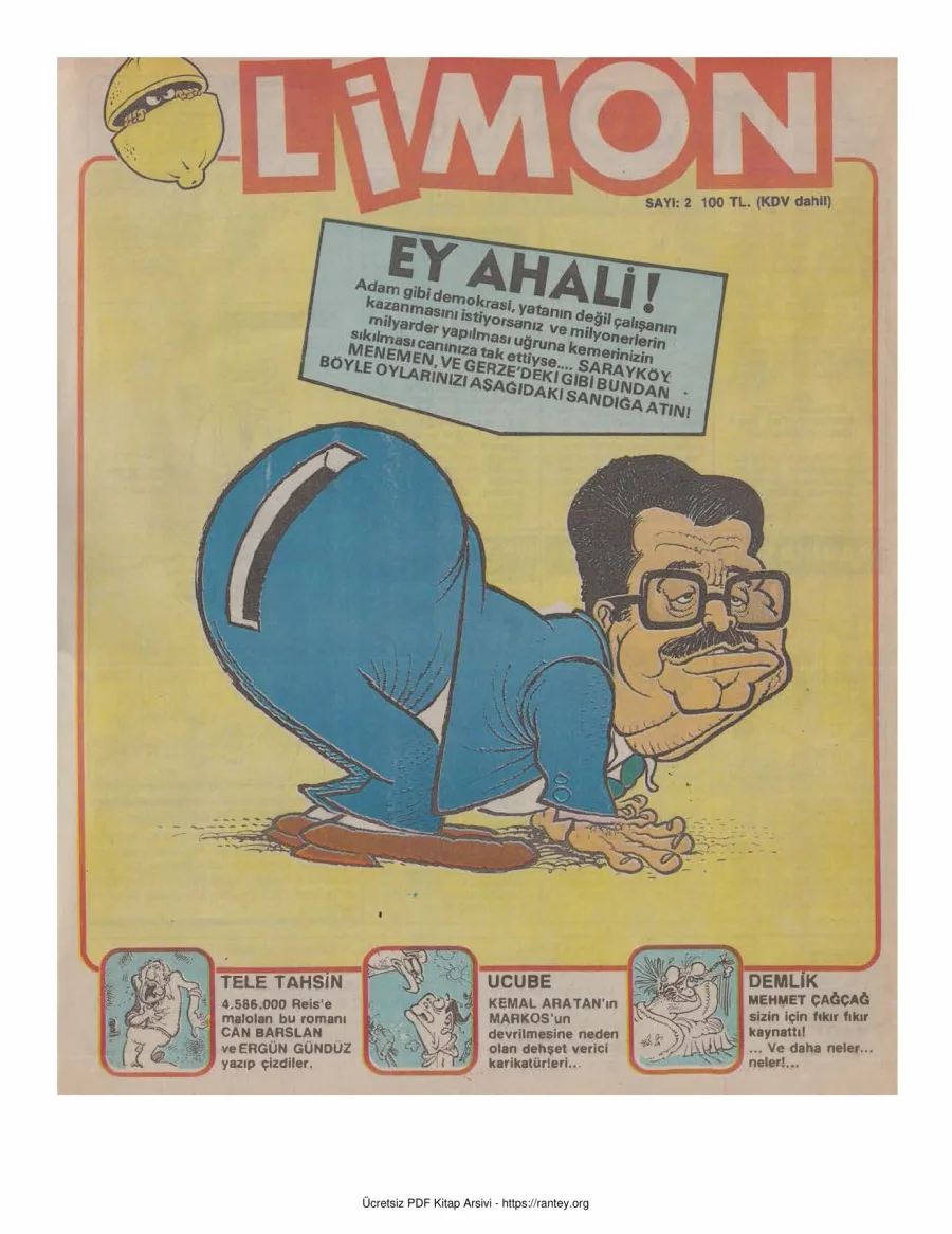 Limon 1986 Sayı 002 kapak görseli