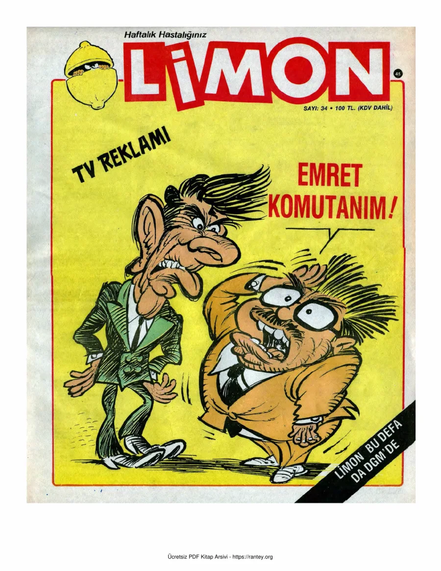 Limon 1986 Sayı 034 kapak görseli