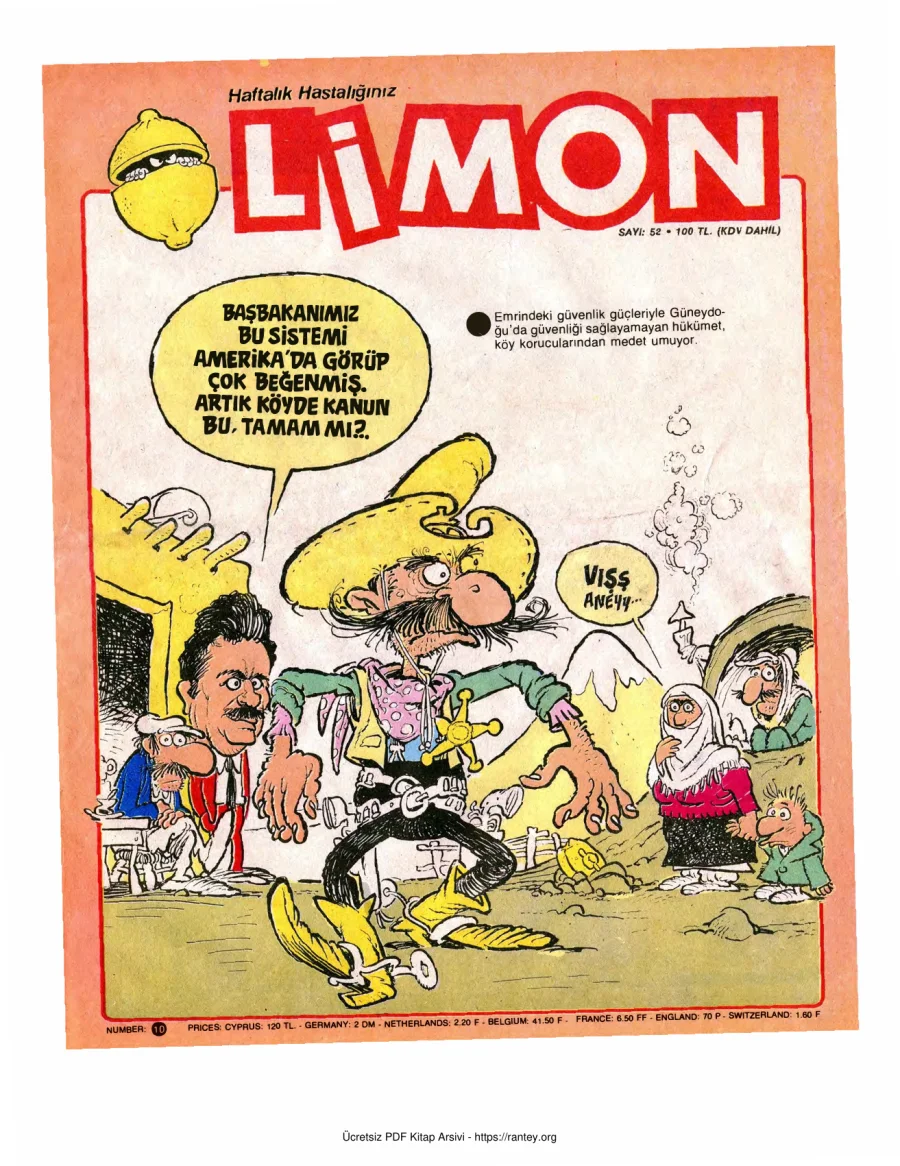 Limon 1987 Sayı 052 kapak görseli