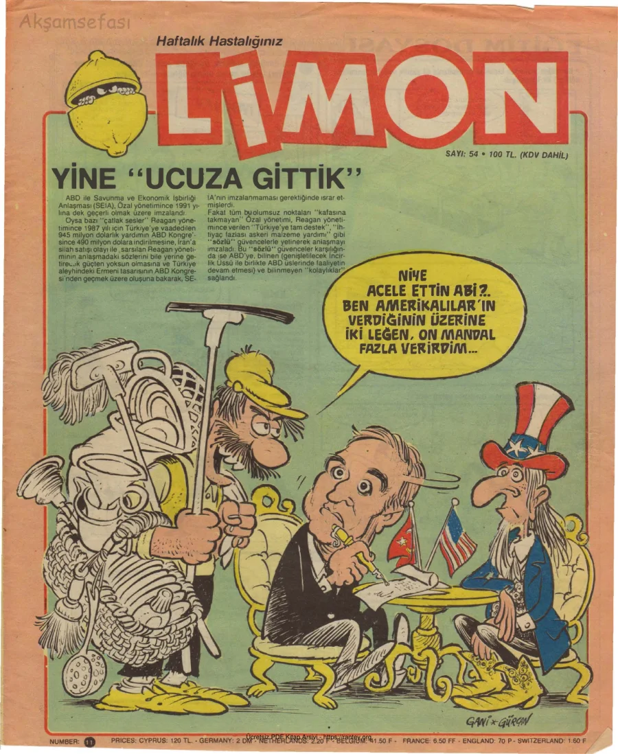 Limon 1987 Sayı 054 kapak görseli