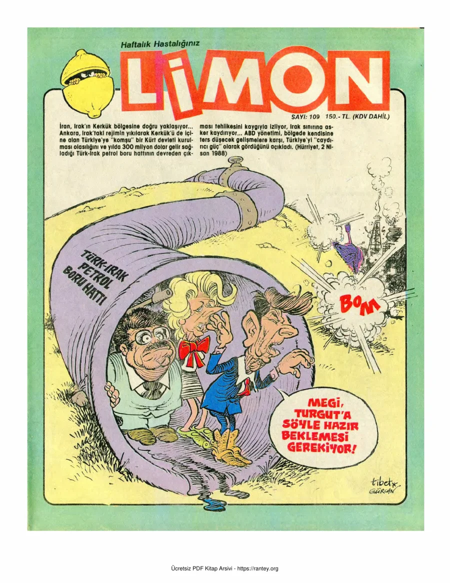 Limon 1988 Sayı 109 kapak görseli