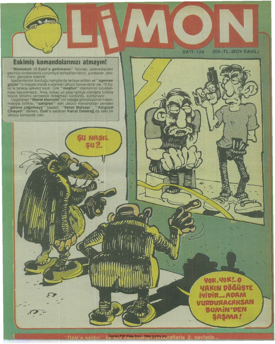 Limon 1988 Sayı 120 kapak görseli