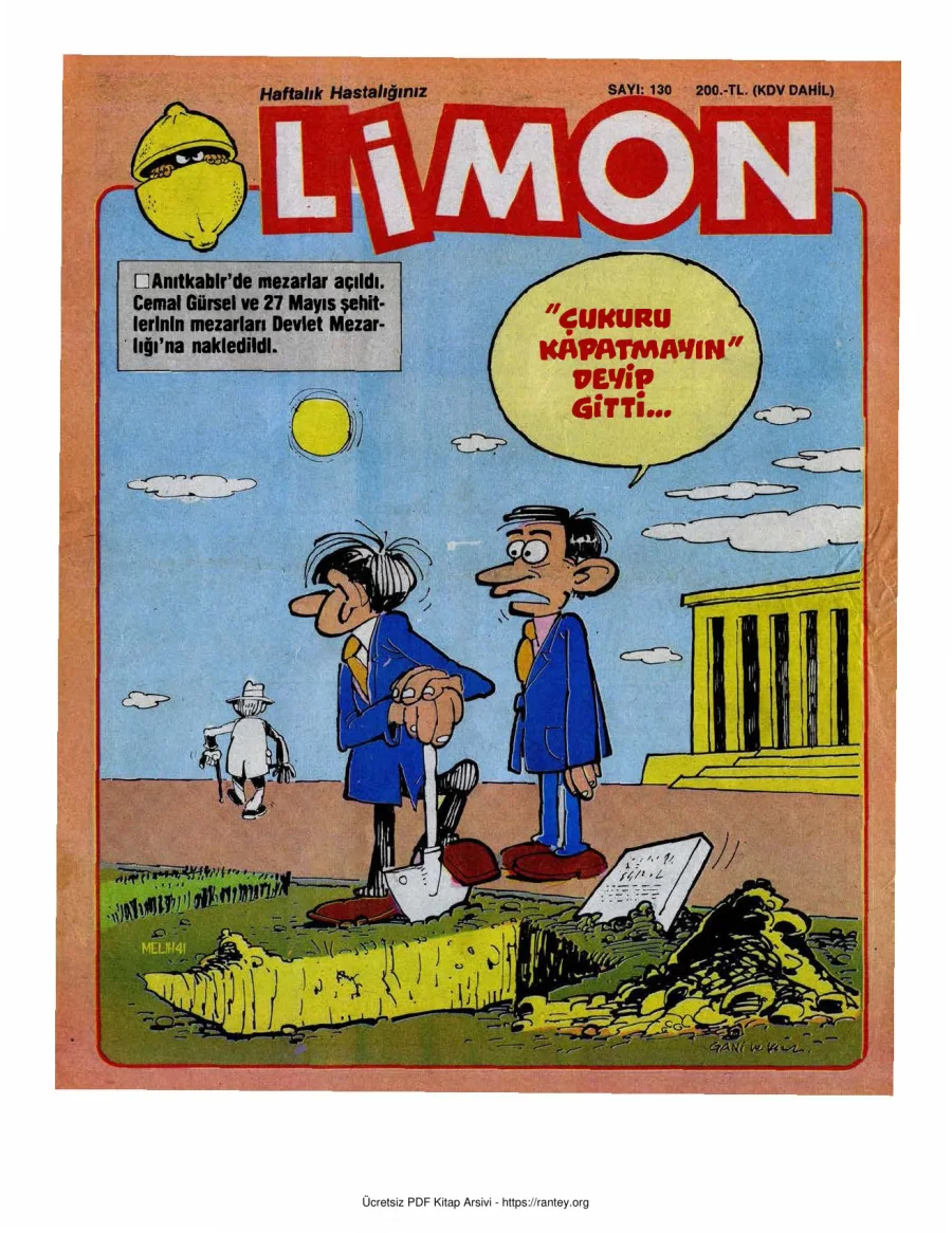 Limon 1988 Sayı 130 kapak görseli