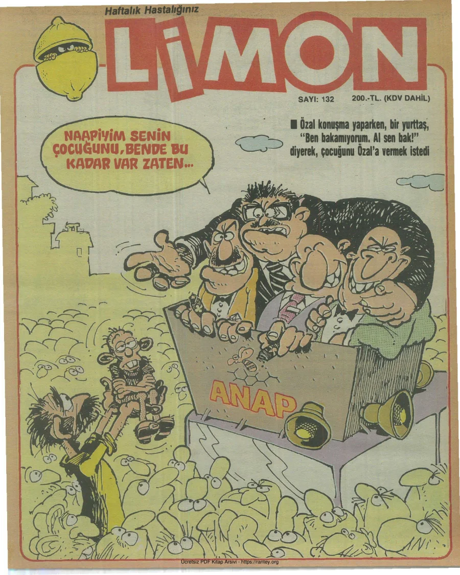 Limon 1988 Sayı 132 kapak görseli