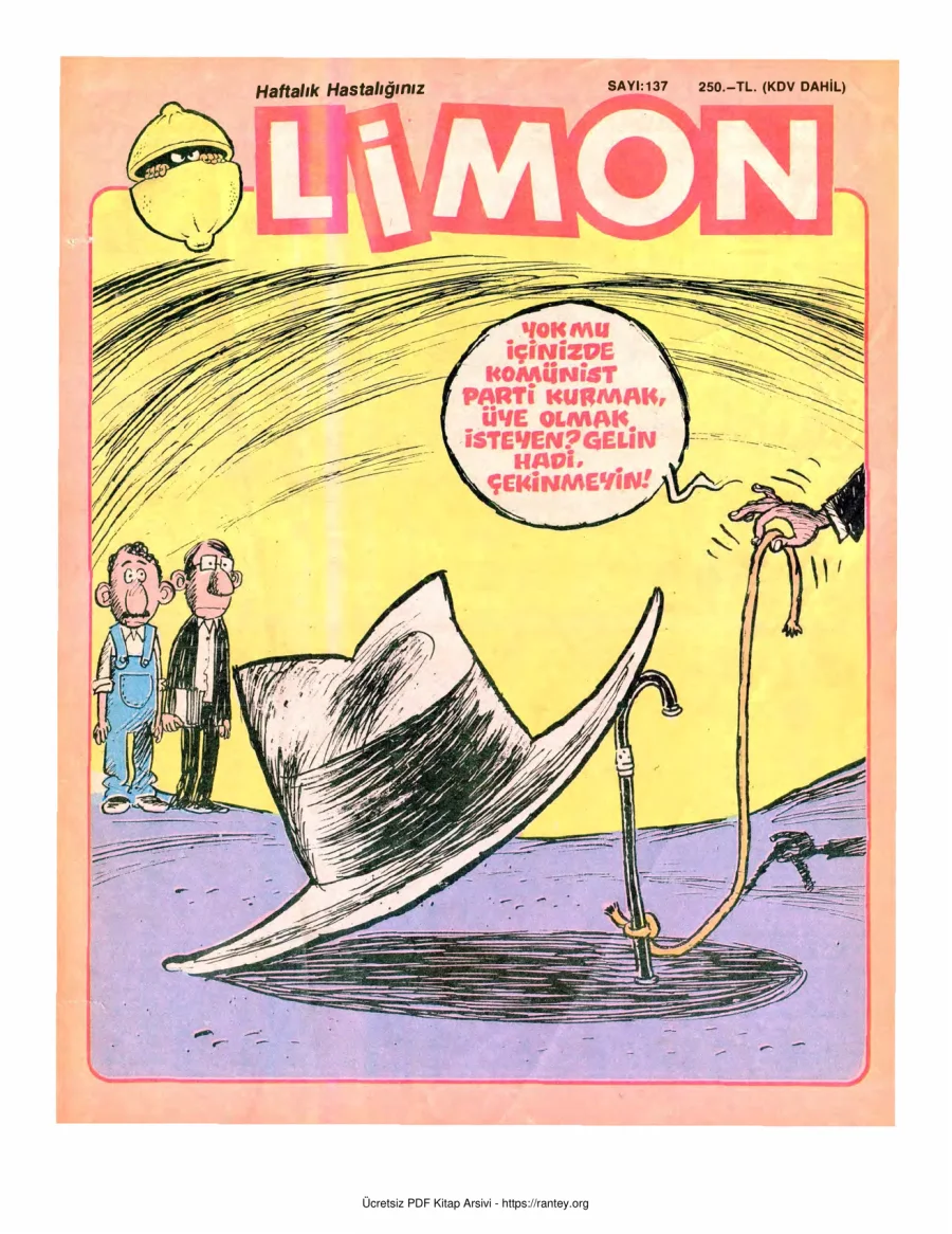 Limon 1988 Sayı 137 kapak görseli