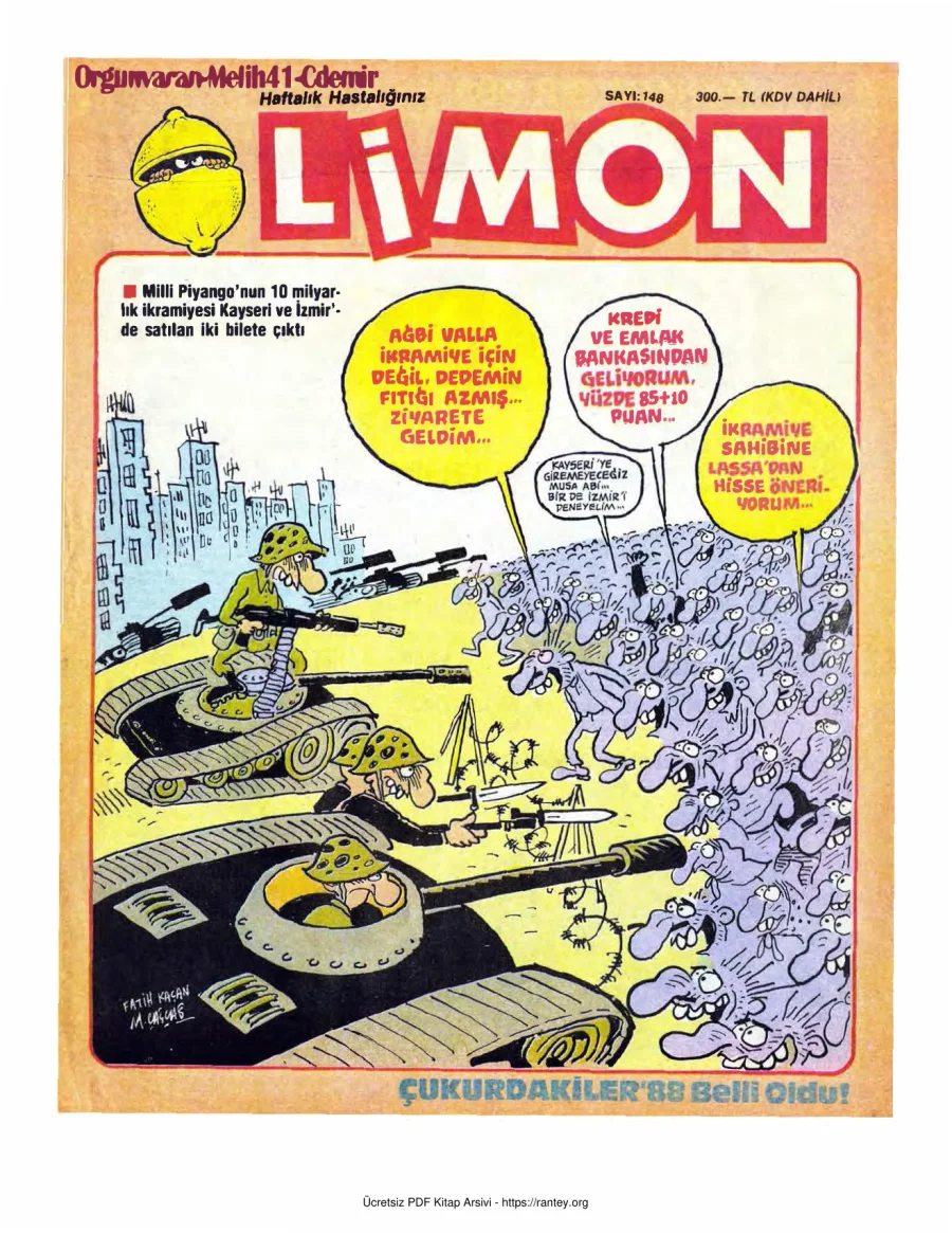 Limon 1989 Sayı 148 kapak görseli