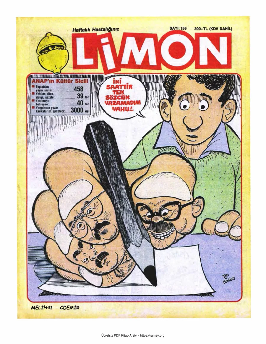 Limon 1989 Sayı 156 kapak görseli