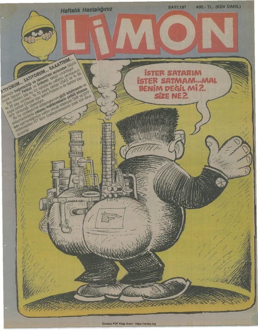 Limon 1989 Sayı 187 kapak görseli
