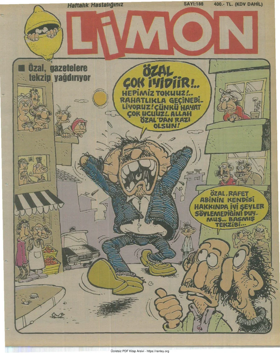Limon 1989 Sayı 188 kapak görseli