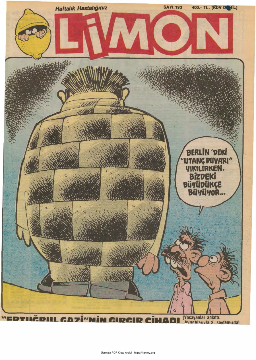 Limon 1989 Sayı 193 kapak görseli