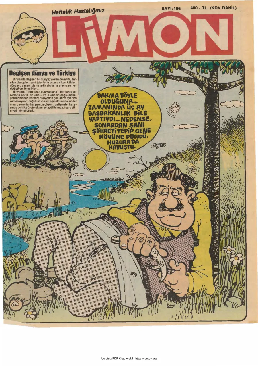 Limon 1989 Sayı 196 kapak görseli