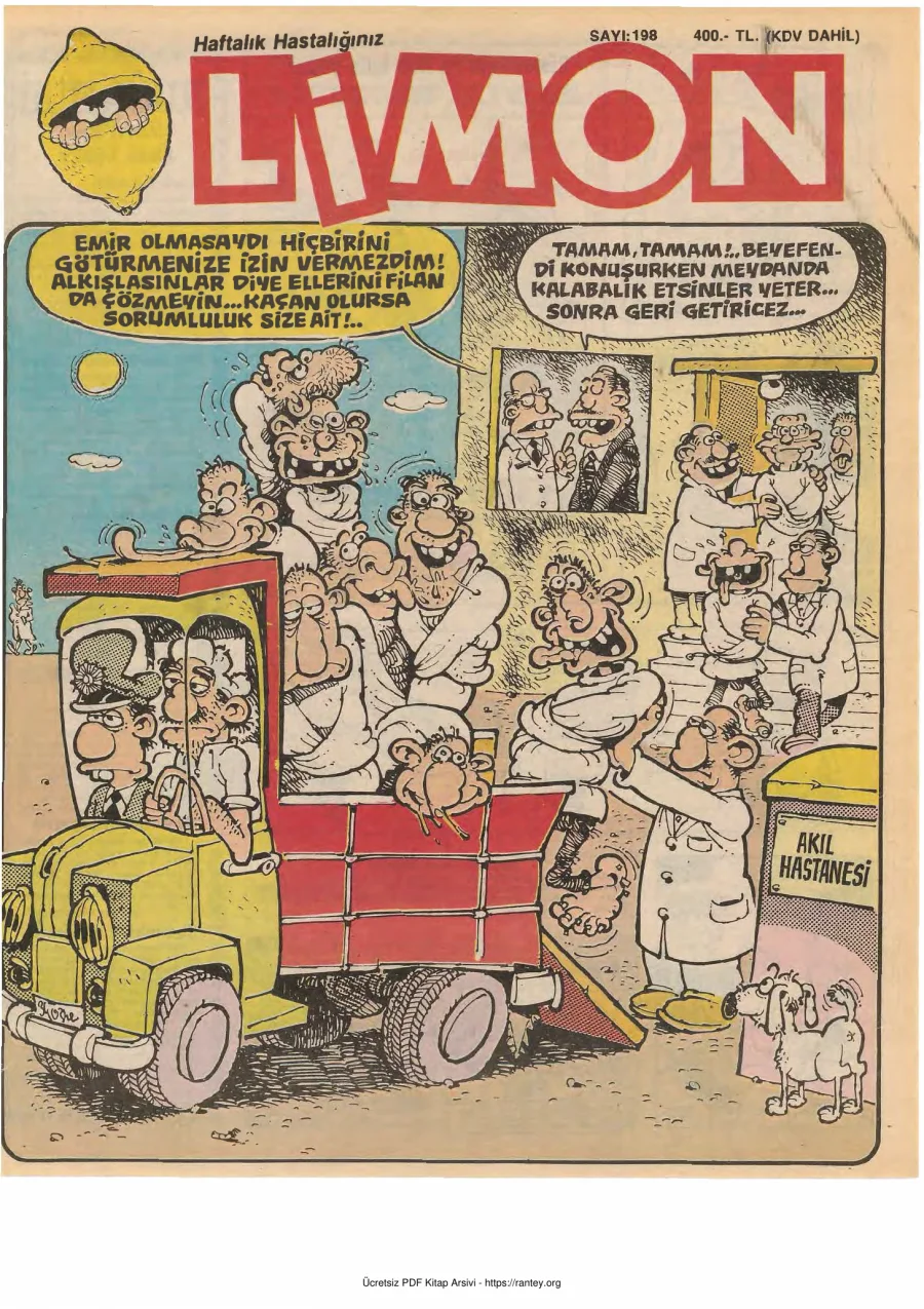 Limon 1989 Sayı 198 kapak görseli