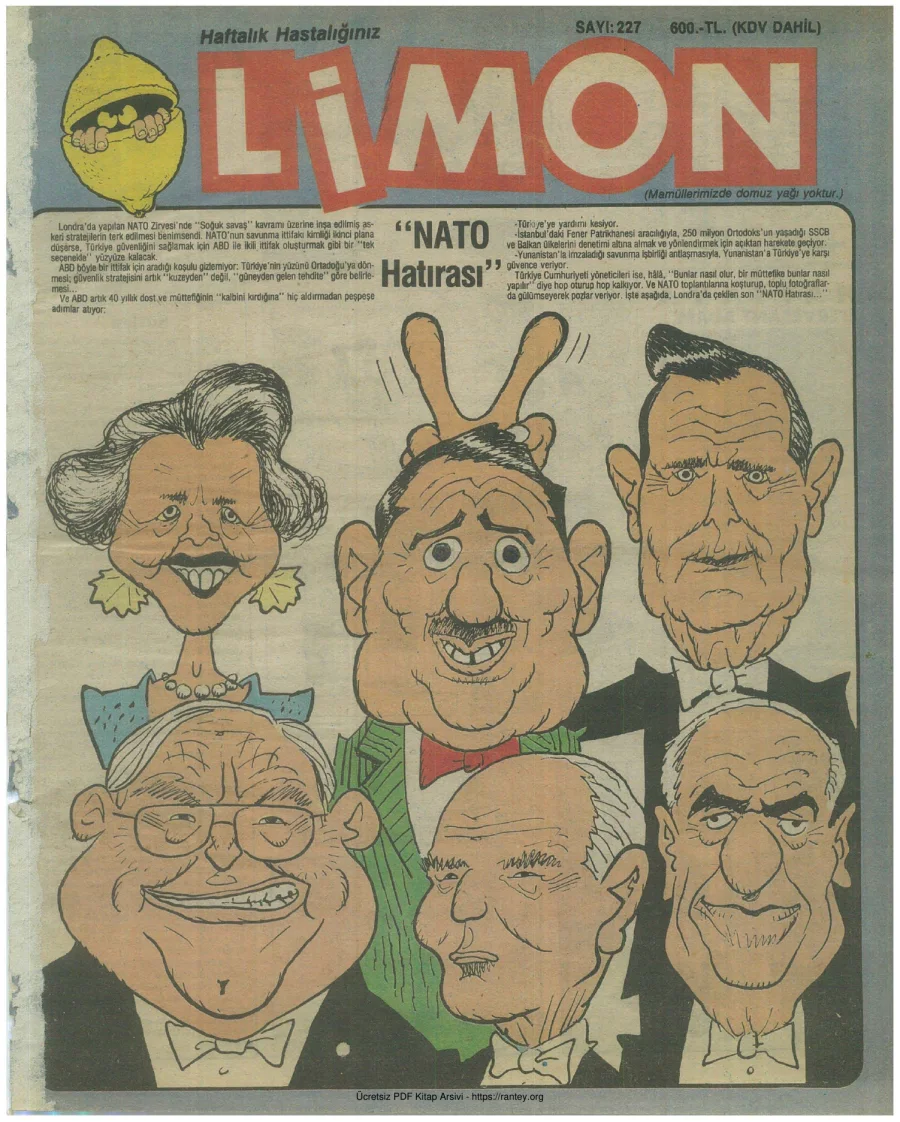 Limon 1990 Sayı 227 kapak görseli