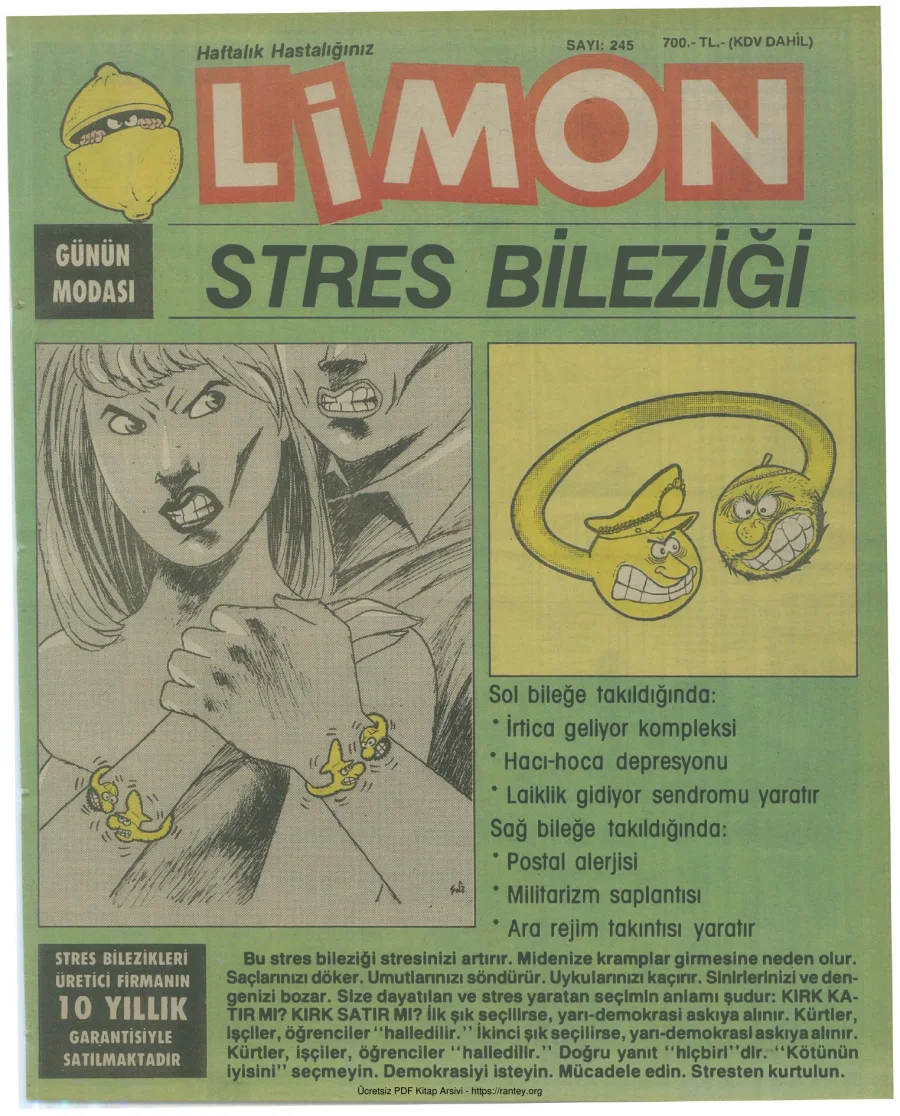 Limon 1990 Sayı 245 kapak görseli