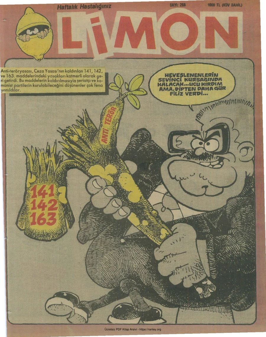 Limon 1991 Sayı 268 kapak görseli