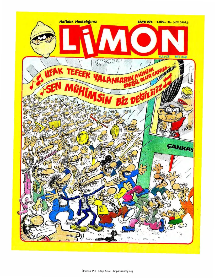 Limon 1991 Sayı 274 kapak görseli