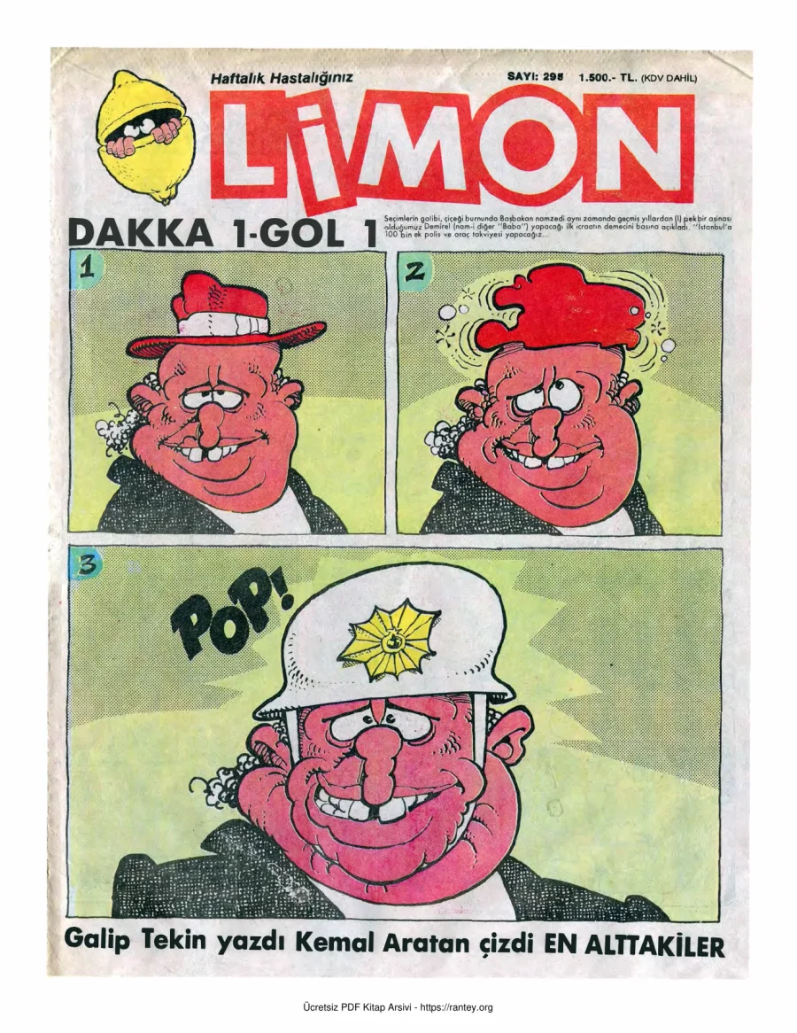 Limon 1991 Sayı 295 kapak görseli