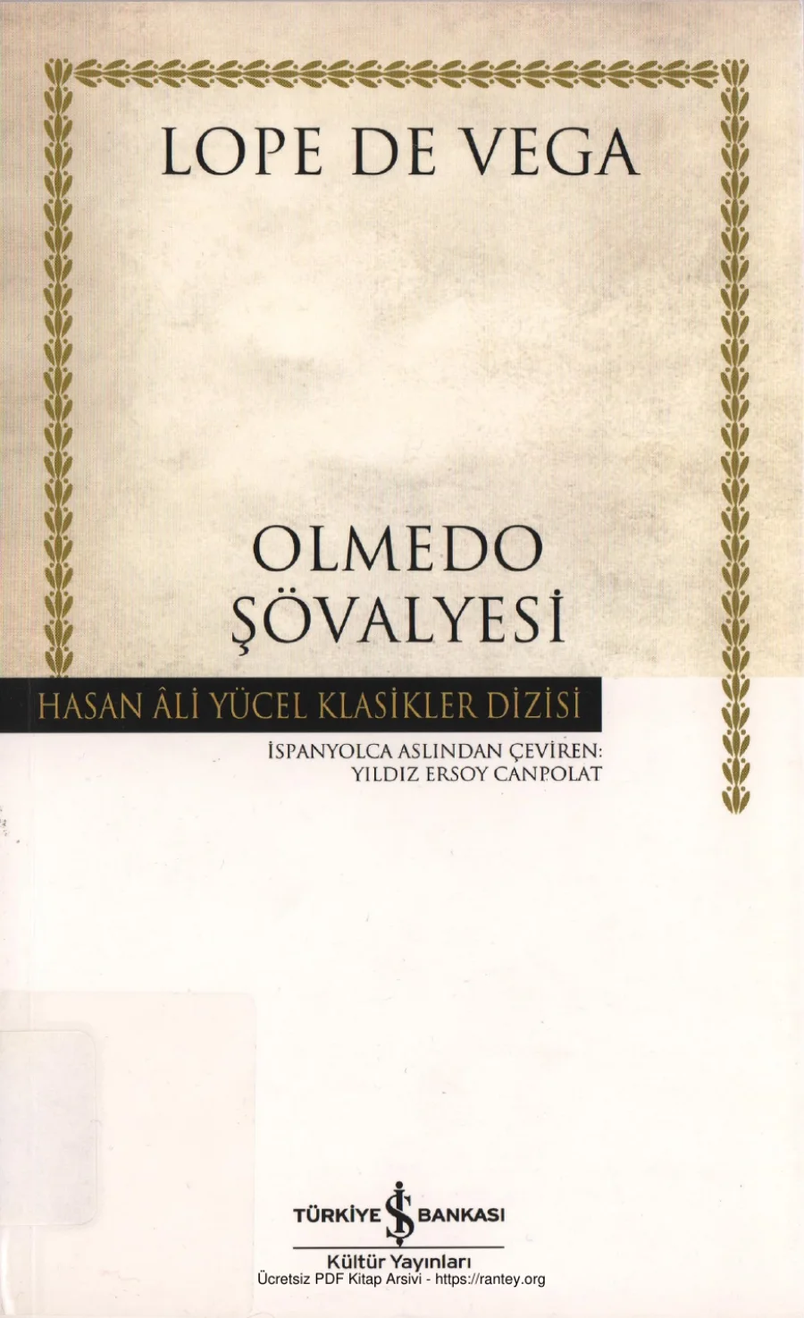 Lope de Vega Olmedo Şövalyesi kapak görseli