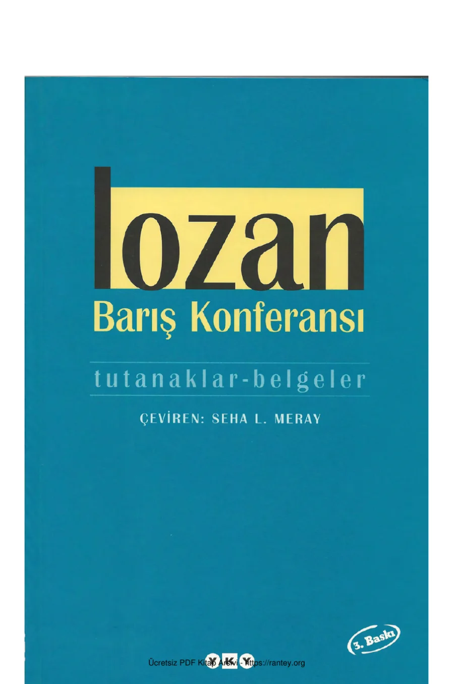 Lozan Barış Konferansı 5 kapak görseli