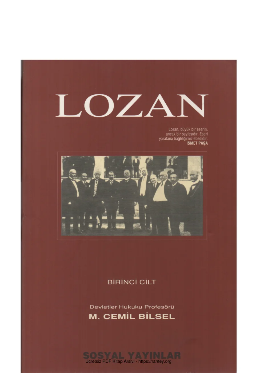 Lozan Cilt 01 Sosyal Yayınları kapak görseli
