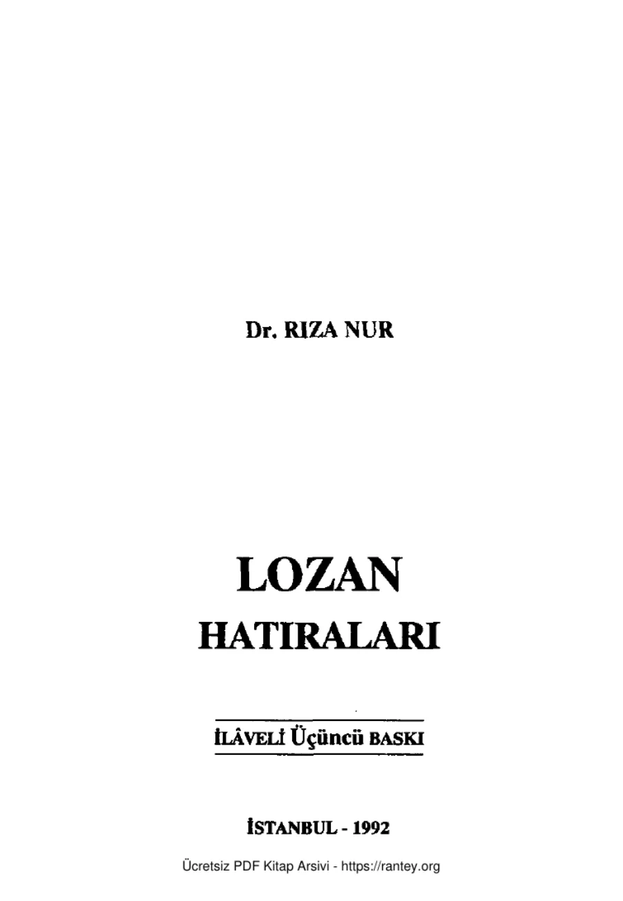 lozan hatıraları kapak görseli