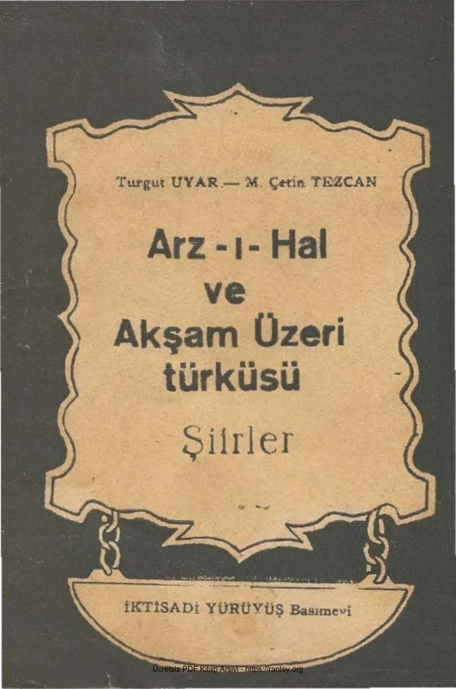 M Çetin Tezcan Arz ı Hal ve Akşam Üzeri Türküsü kapak görseli