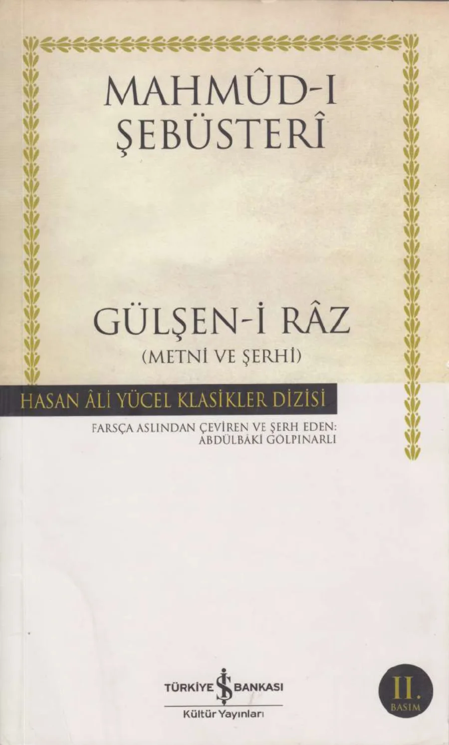 Mahmd i Şebüster Gülşen i Rz kapak görseli