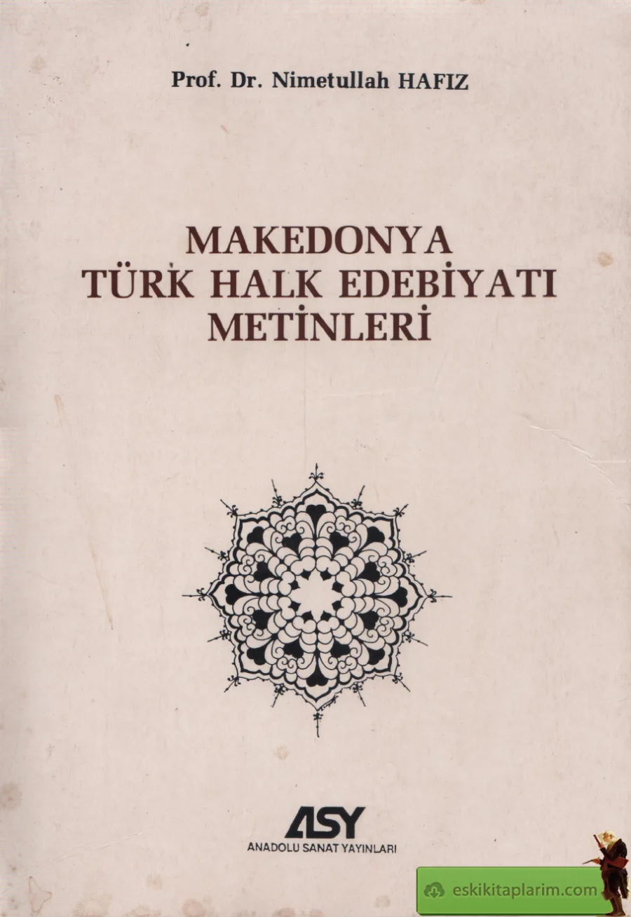Makedonya Halk Edebiyatı Metinleri ASY Yayınları kapak görseli