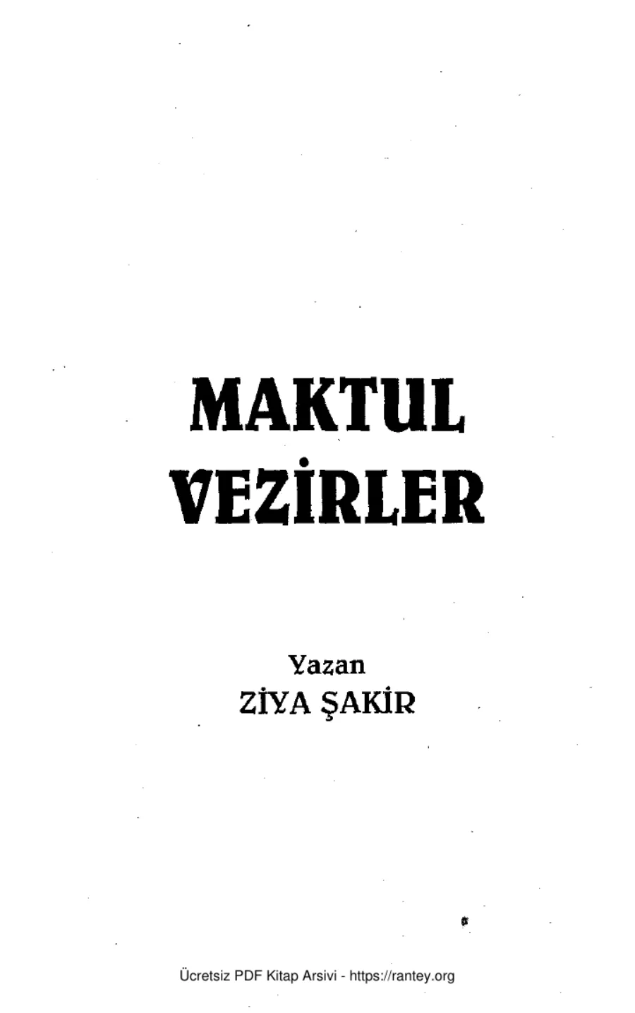 Maktül Vezirler kapak görseli