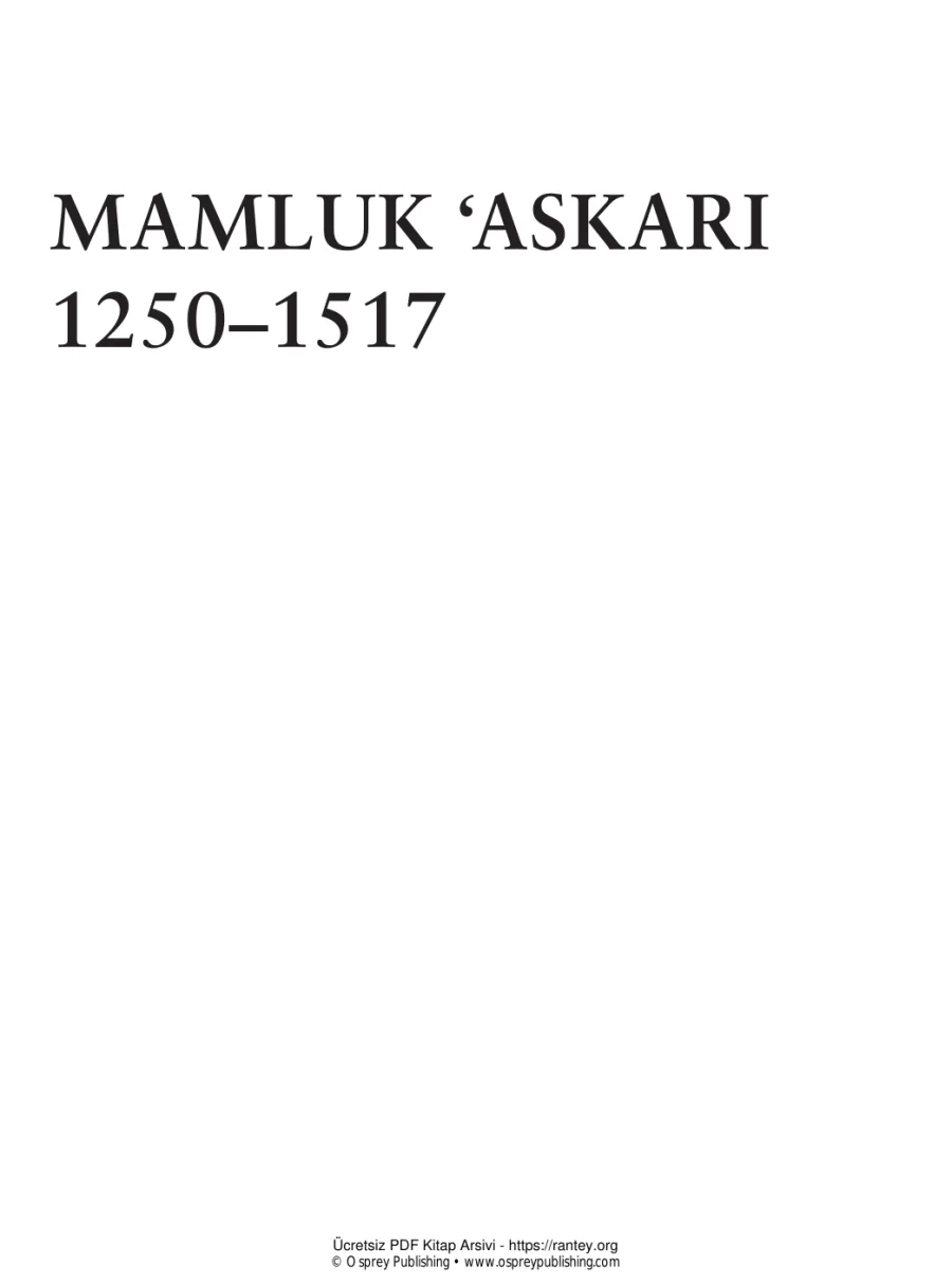 Mamluk Askari 1250 1517 kapak görseli