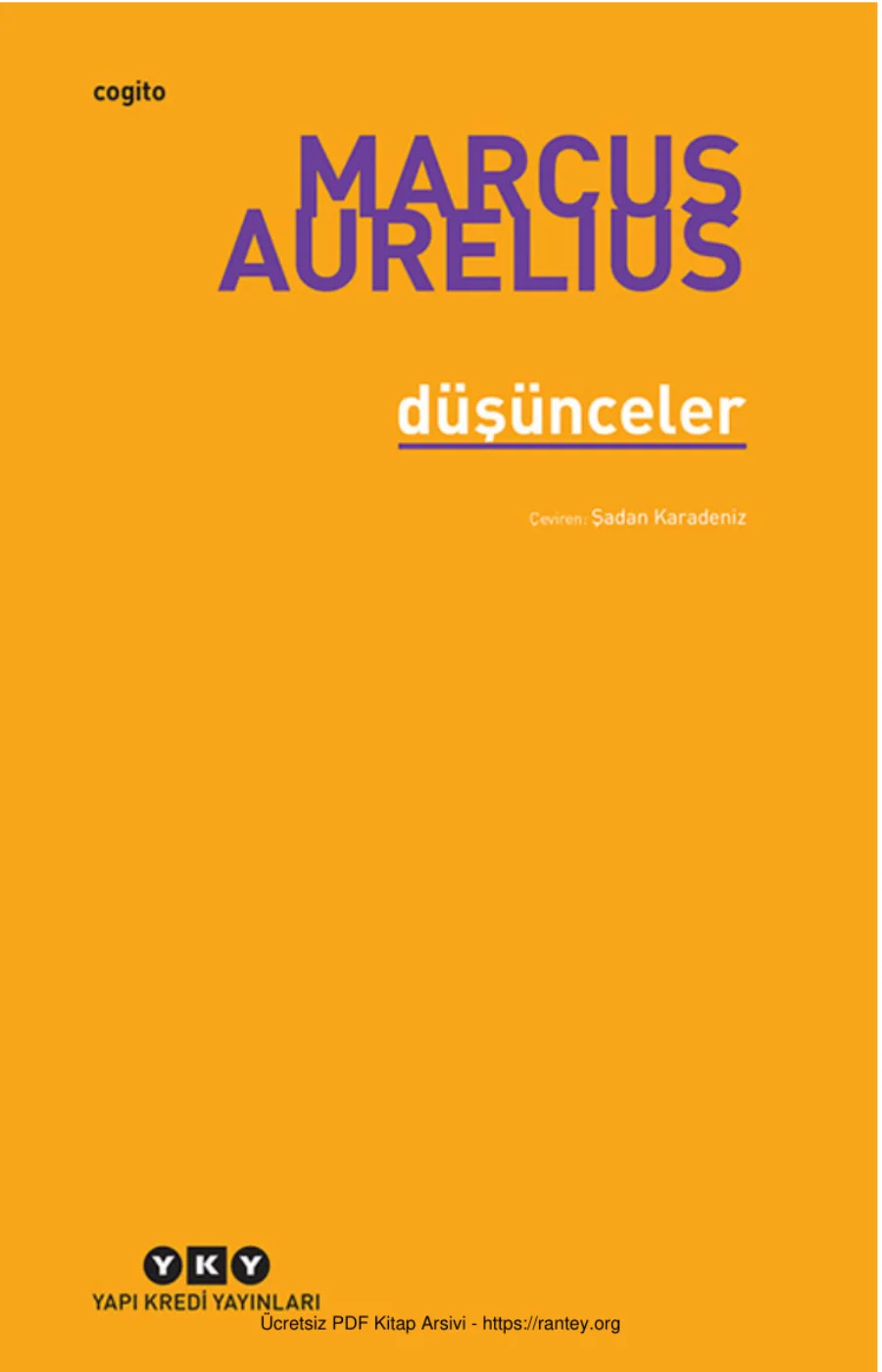 Marcus Aurellius Düşünceler kapak görseli