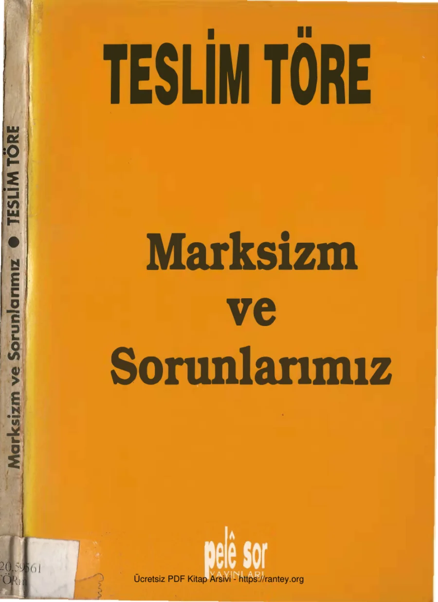 Marksizm ve Sorunlarımız Pele Sor Yayınları kapak görseli