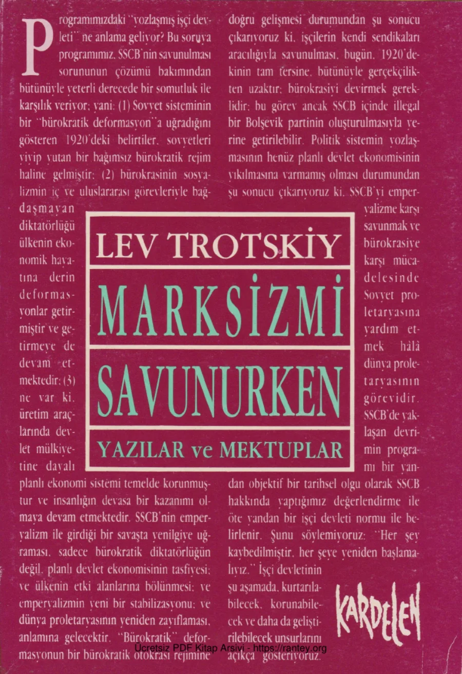 Marksizmi Savunurken Yazılar ve Mektuplar kapak görseli