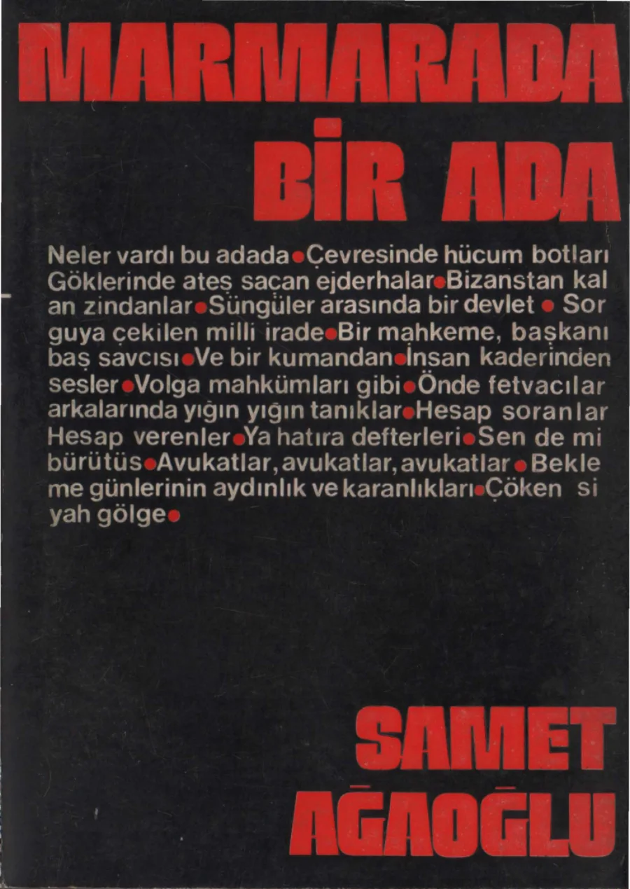 Marmarada Bir Ada kitap kapağı