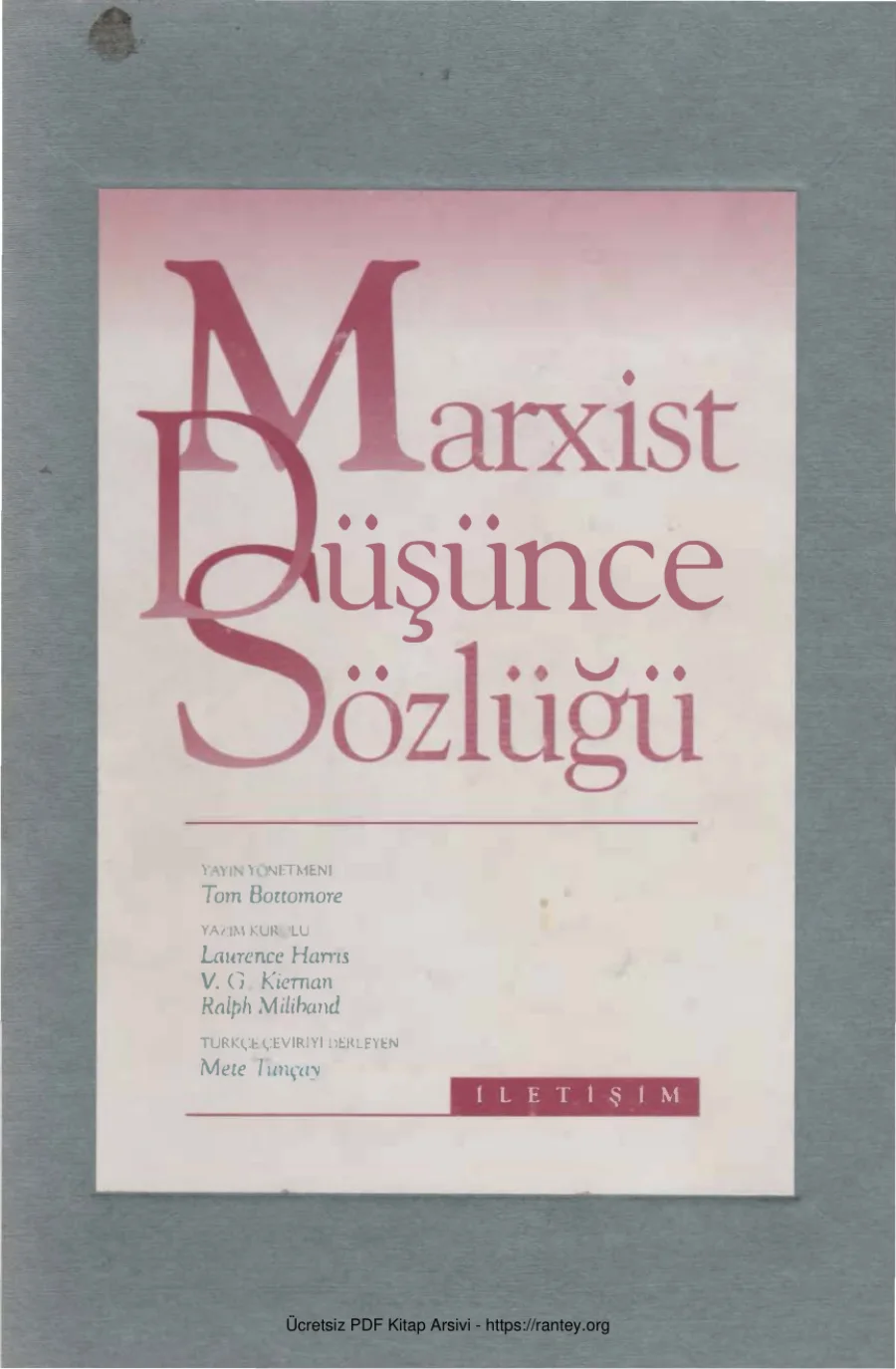 Marxist Düşünce Sözlüğü kapak görseli