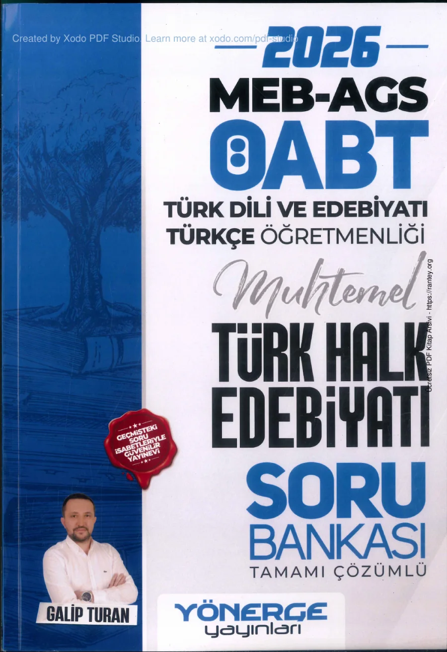 MEB AGS ÖABT TÜRK DİLİVE EDEBİYATI TÜRKÇE ÖĞRETMENLİĞİ SORU BANKASI kapak görseli